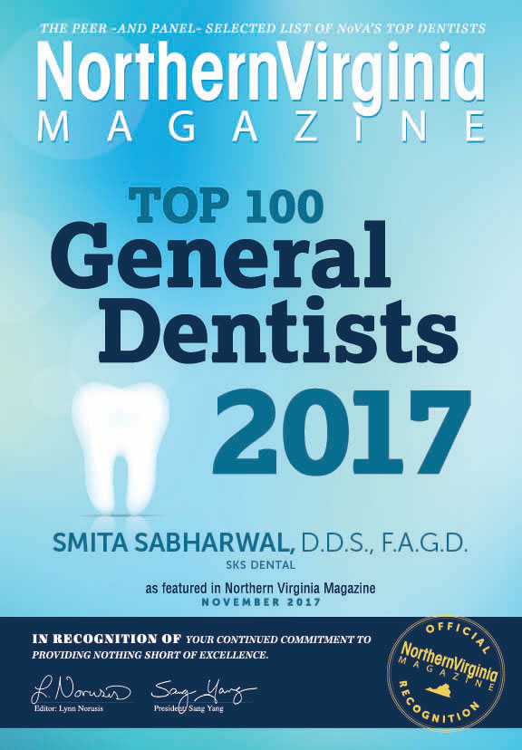 SKS Dental, top 100 general dentists in Northern Virginia 2017