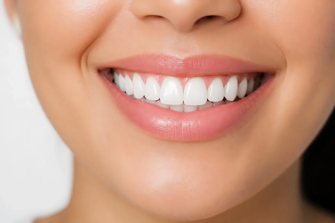 beautiful confident smile Close up of beautiful woman perfect smile with white teeth
